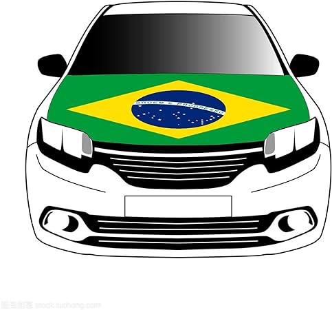 Brazil Flag Hood Cover