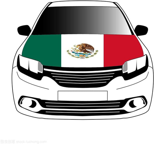 Mexico Flag Hood Cover