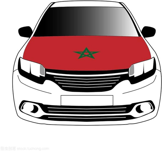Morocco Flag Hood Cover